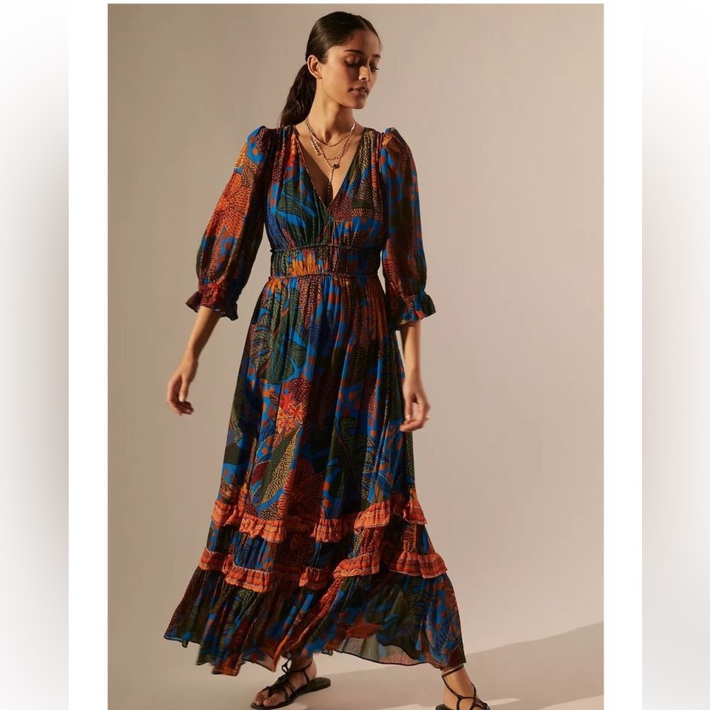 FARM Rio x Anthropologie Maxi Dress size Large